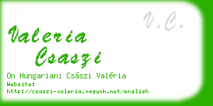 valeria csaszi business card