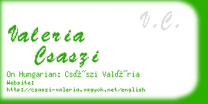 valeria csaszi business card